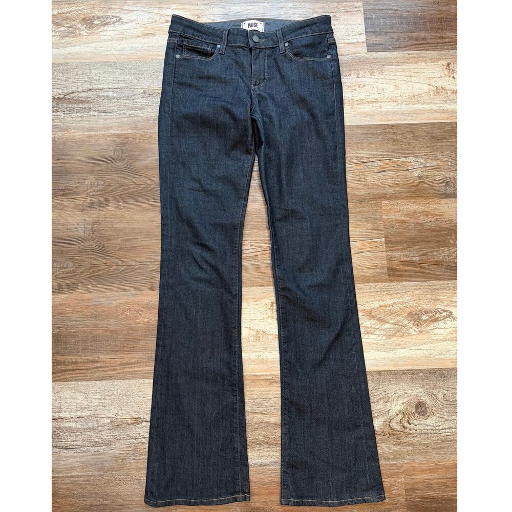 PAIGE flare-leg jean with tonal stitching in women’s size 28 (32 in inseam)